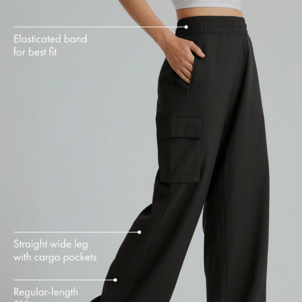 Beyond Yoga - City Chic Wide Leg Cargo Pant - BRAND NEW WITHOUT TAGS - Picture 2 of 9